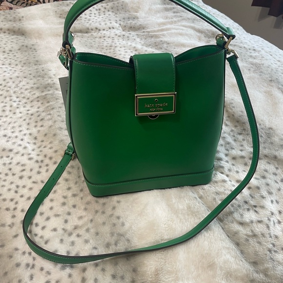 Kate Spade Green Leather Bucket Bag - Picture 5 of 8